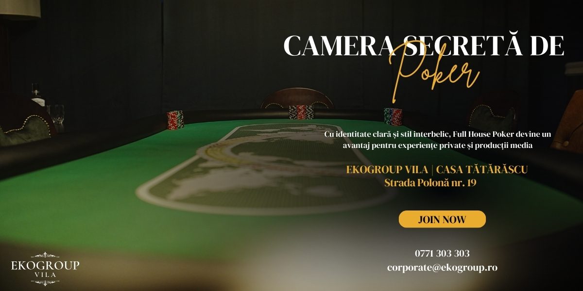 Full House Poker – camera de poker secretă de închiriat în atmosfera autentică a interbelicului